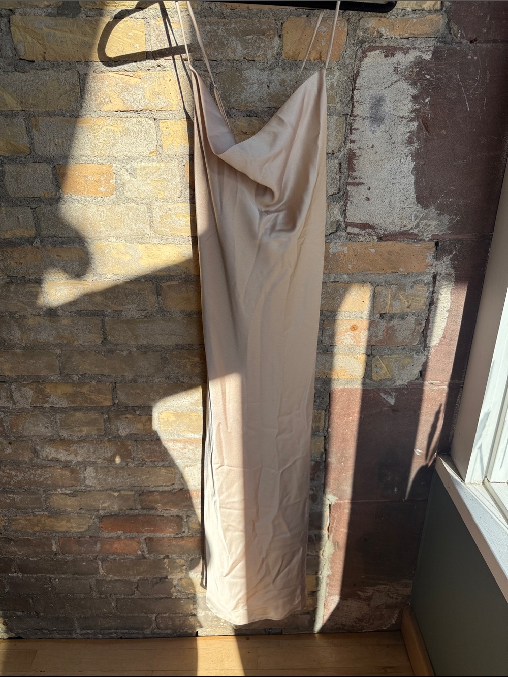 Show Me Your MuMu Nude Cowl Midi Slip Dress